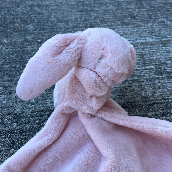 Jellycat Pink Bunny Soother Blanket Lovey Snuggie Baby Newborn Nursery Gift - Picture 2 of 3